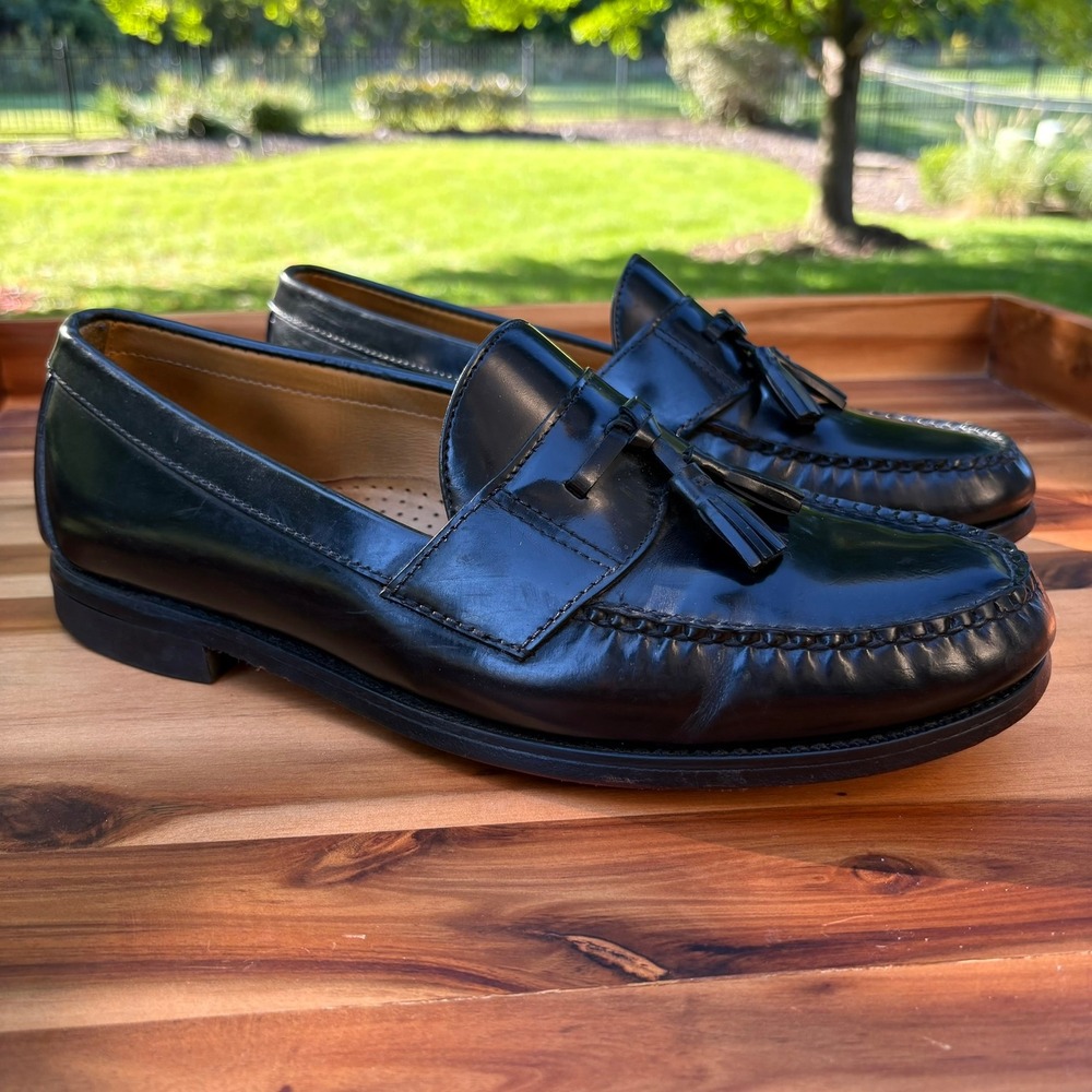 Sebago Tassel Loafer Mens 11 3E Black Leather Dress Shoes Slip On Classic